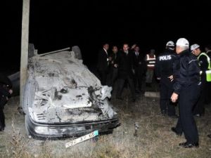 Bakan Konvoyunda kaza, 3 Polis Yaralı