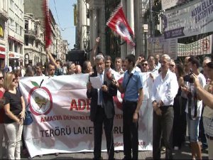 BEYOĞLU'NDA TERÖRE TEPKİ EYLEMİ