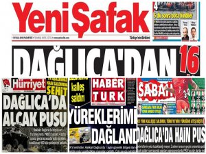 SIR GİBİ SAKLANAN ŞEHİT SAYILARI GAZETE MANŞETLERİNDE