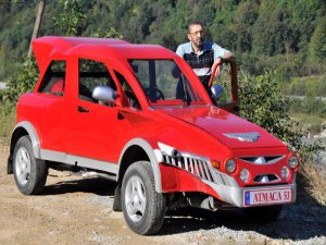 "LAZ MUCİT" YERLİ ARABASINA TESCİ BEKLİYOR