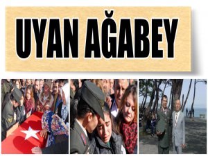ŞEHİT TEĞMEN CENAZESİNDE; UYAN AĞABEY