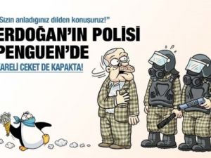 Erdoğan kareli ceketi ile Penguen'in kapağında