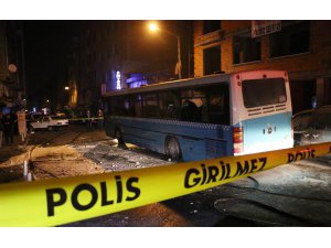 ÖZEL HALK OTOBÜSÜNE MOLOTOFLU SALDIRI