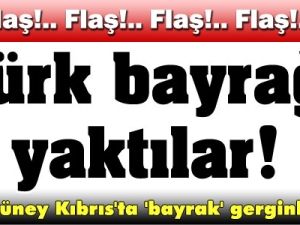 Türk bayrağı yaktılar