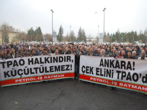 TÜRKİYE PETROLLERİ İŞÇİLERİ İŞ BIRAKTI