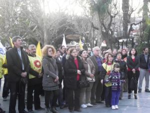 Kaş'ta gözaltılara tepki yürüyüşü