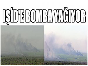 SINIRDA GERGİNLİK;IŞİD HAVADAN BOMBALANIYOR