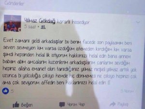 FACEBOOK'TA VEDA YAZISI YAZDIKTAN SONRA İNTİHAR ETTİ