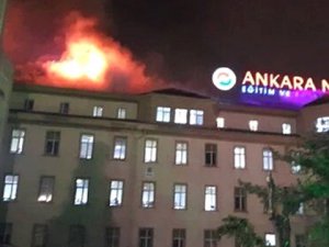 ANKARA'DA KORKUTAN YANGIN