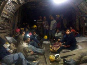 ZONGULDAK'TA MADEN İŞÇİLERİ 6 GÜNDÜR AÇLIK GREVİNDE