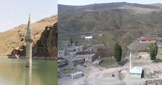 2 BİN NÜFUSLU KÖY SULARIN ALTINDA KALDI