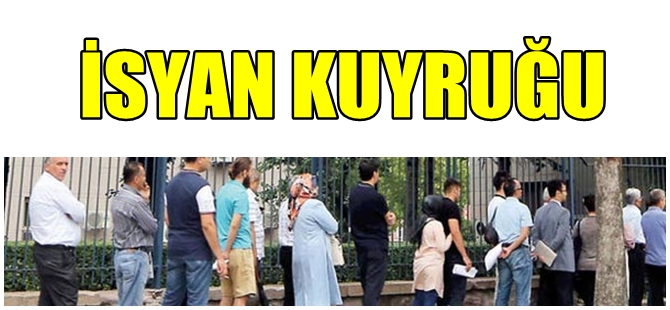 BAŞBAKANLIK ÖNÜNDE KUYRUKLAR UZUYOR