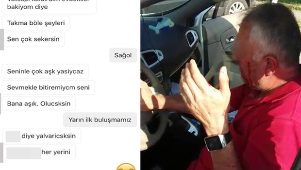 YEĞENİNE TACİZDE BULUNAN ŞAHSI HEM DÖVDÜ HEM KAMERAYA ALDI