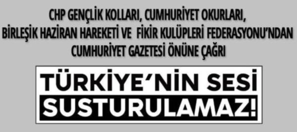 CUMHURİYET'E DESTEK EYLEM ÇAĞRISI