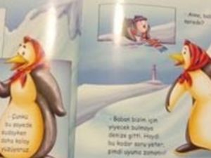 Kitaptaki penguene başörtüsü