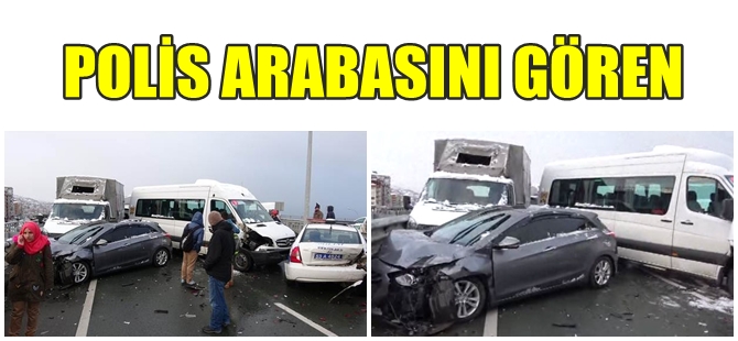 RİZE'DE 15 ARAÇ BİRBİRİNE GİRDİ; 1 ÖLÜ 12 YARALI