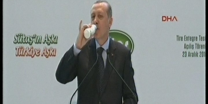 ERDOĞAN "BANA SALDIRDILAR" DEDİ AYRAN İÇTİ