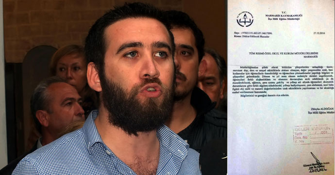 MARMARİS'TE MİLLİ EĞİTİMDEN SKANDAL "YILBAŞI" YAZISI