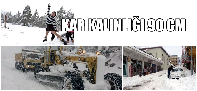 ANTALYA'DA KAR KALINLIĞI 90 CM; 20 YILDA BİR AMA