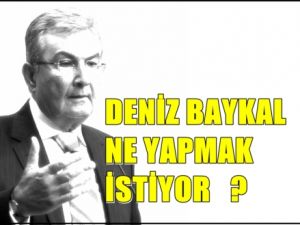 Deniz Baykal Ne Yapmak İstiyor ?