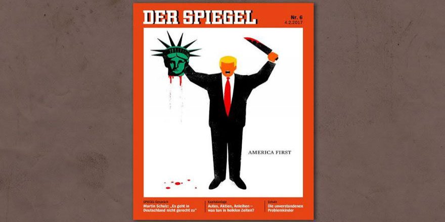 ALMAN DERGİSİ TRUMP'I BÖYLE BOMBALADI