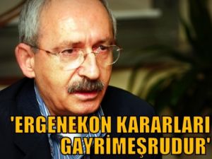 'Ergenekon kararları gayrimeşrudur'