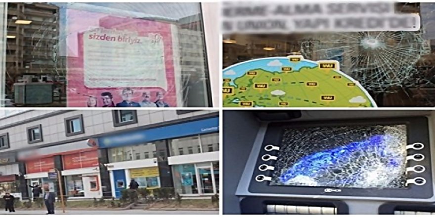 GAZİANTEP'TE 6 BANKA ŞUBESİNE SALDIRI