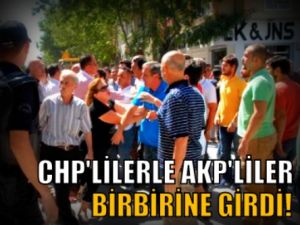 CHP'lilerle AKP'liler birbirine girdi, yumruklar konuştu!