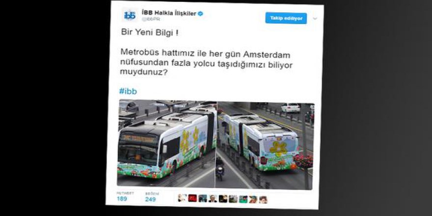 İBB'nin metrobüs tweeti olay yarattı