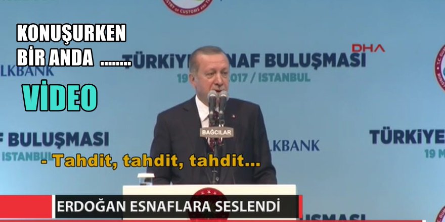 Erdoğan konuşurken salonu böyle terk ettiler