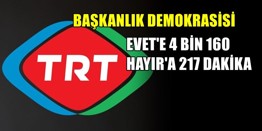 TRT'nin ' Referandum' propaganda sürelerinde skandal