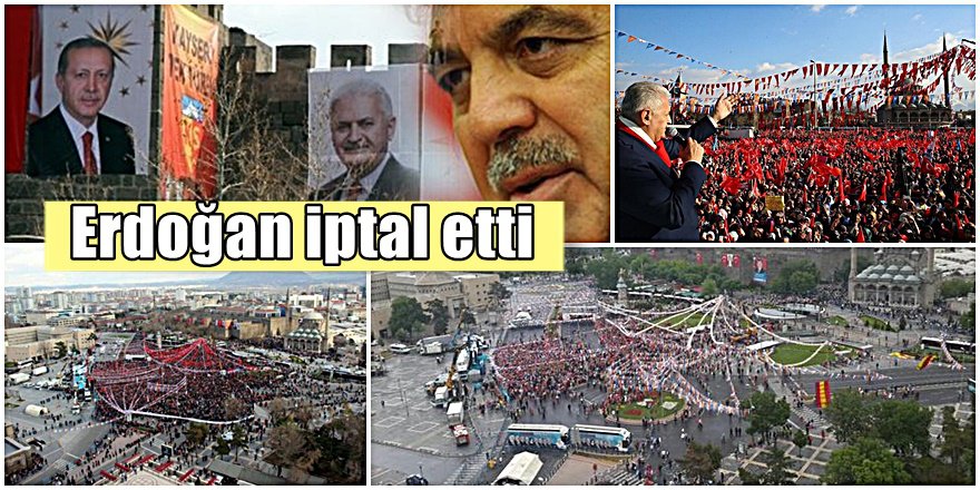 AKP Kayseri mitinginde  meydan boş kaldı