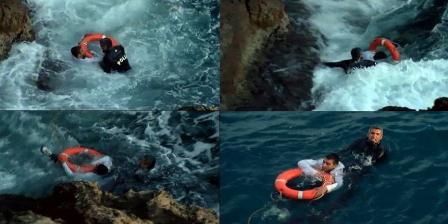 Antalya denizde ölüm kalım mücadelesi