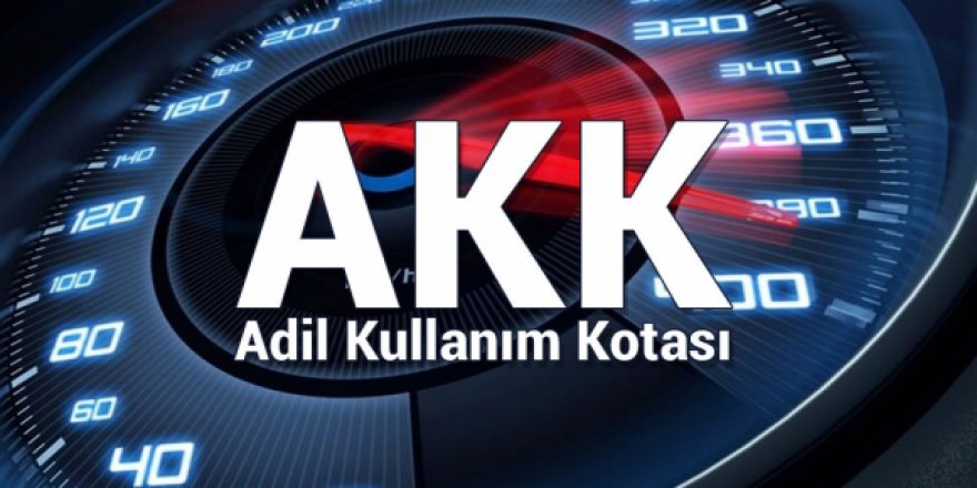 Adil Kullanım Kotası hızında değişiklik