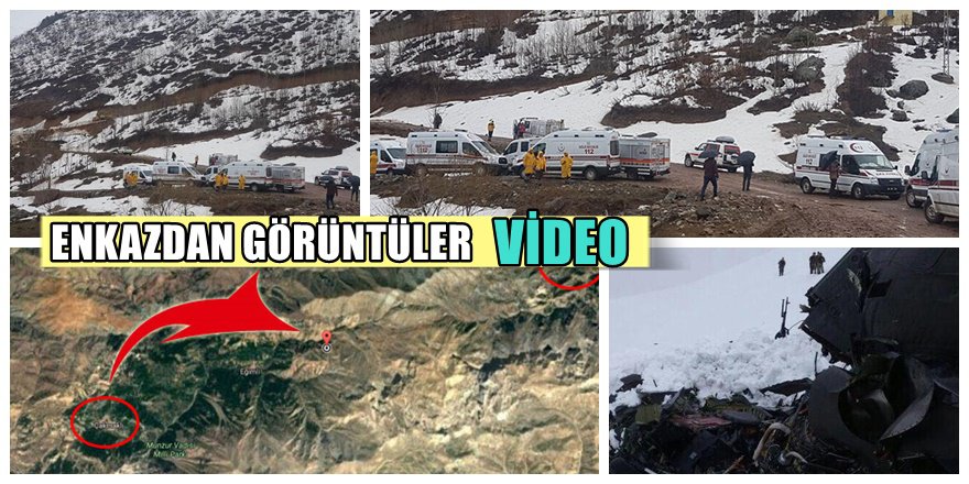 Düşen Helikopterin Enkazından Görüntüler