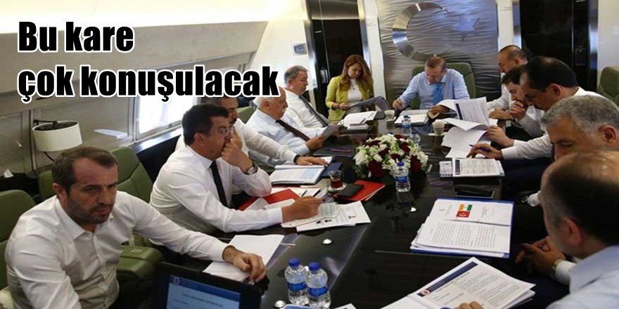 Erdoğan'ın uçağından çok konuşulacak fotoğraf