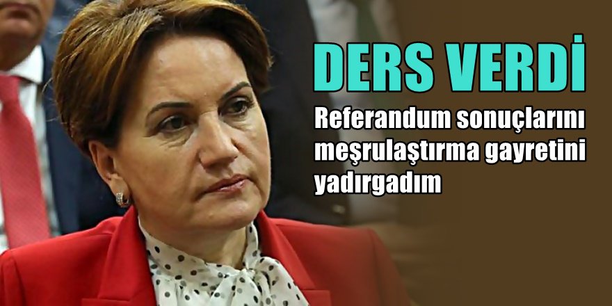 Meral Akşener'den Deniz Baykal'a siyaset dersi