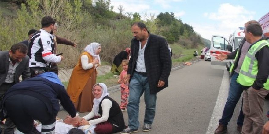 TEM'de feci kaza: 1 ölü 6 yaralı