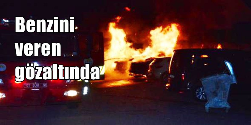 Adana'da 3 lüks araç yakıldı