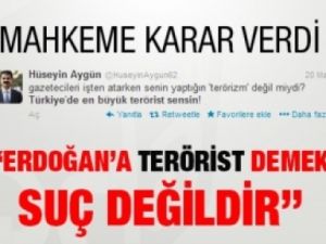 Erdoğan'a "Terörist" Demek Suç Değil!