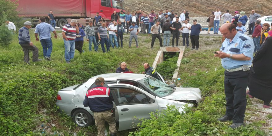 Samsun'da otomobil kanala uçtu: 1 ölü, 3 yaralı