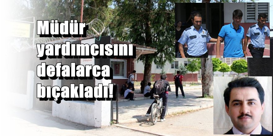 Devamsızlığını silmeyen müdür yardımcısını defalarca bıçakladı