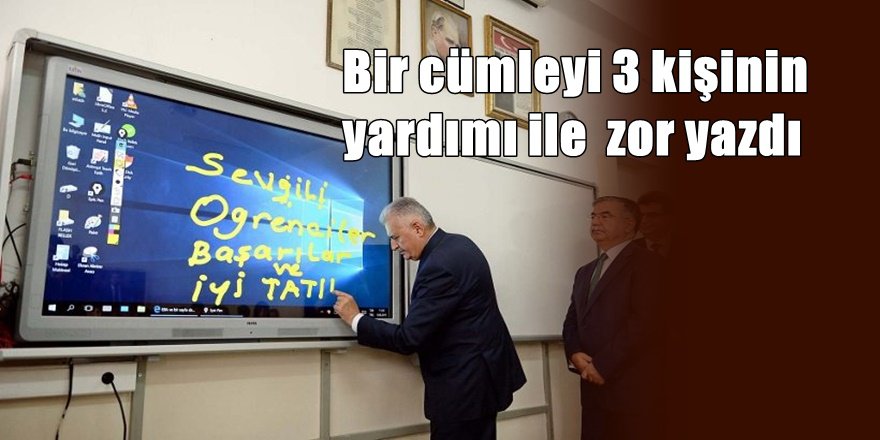 Binali Yıldırım'ın canlı yayında zor anları