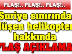 FLAŞ; Helikopteri Türkiye Vurmuş.