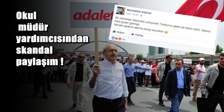 Bursa'da okul müdür yardımcısından skandal paylaşım