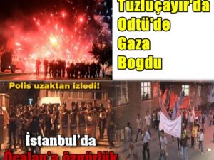 POLİS; ODTÜ'de, Tuzluçayır'da Gaza Boğdu, Bu Yürüyüşü Uzaktan İzledi