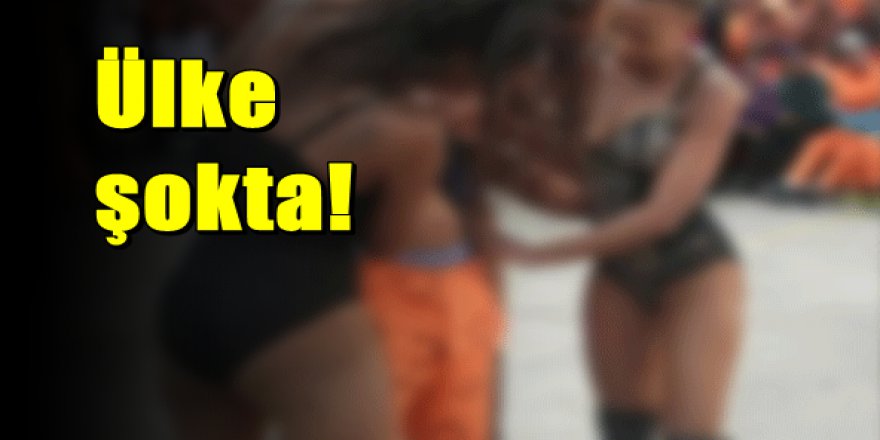 Hapishanede mahkumlara striptiz şov