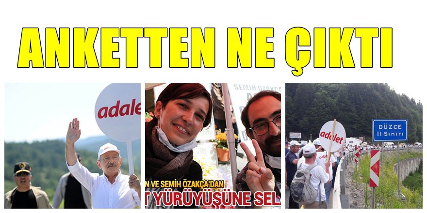 AKP'yi şok eden 'Adalet Yürüyüşü ' anketi