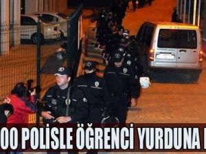 Muğla'da 1000 polis öğrenci yurdunu bastı