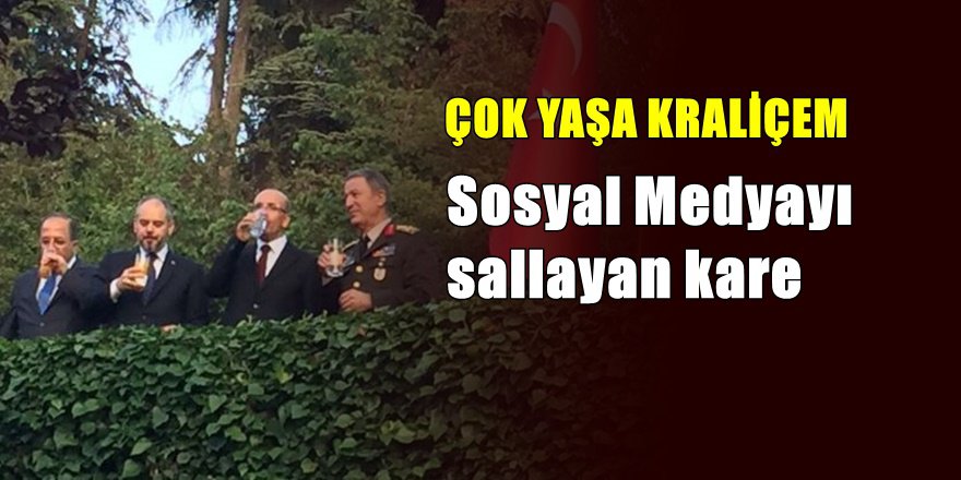Hulusi Akar'ın da yer aldığı bu fotoğrafa büyük tepki